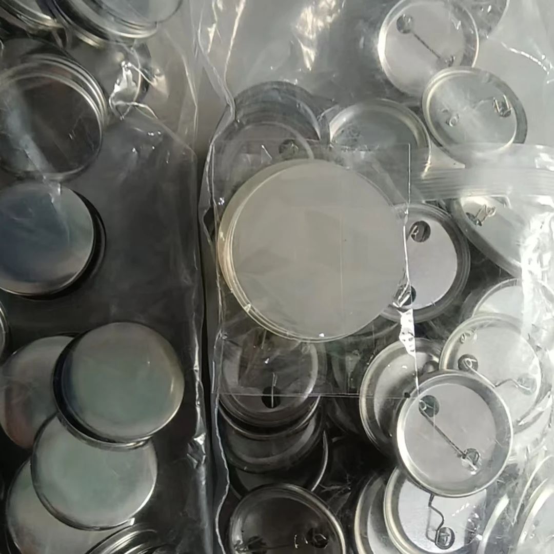 Button Badge Blank - 500 Stück 25mm/32mm/37mm/44mm/58mm Metall-Rückseiten-MATTE-Zinnplatten-Knopfabzeichen, Rohmaterial für